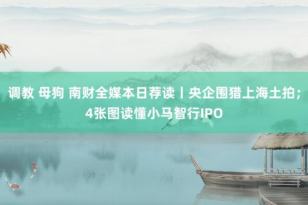 调教 母狗 南财全媒本日荐读丨央企围猎上海土拍；4张图读懂小马智行IPO