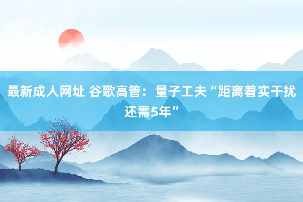 最新成人网址 谷歌高管：量子工夫“距离着实干扰还需5年”