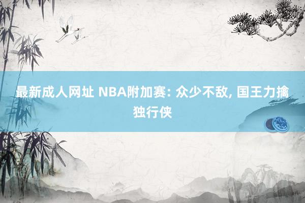 最新成人网址 NBA附加赛: 众少不敌， 国王力擒独行侠