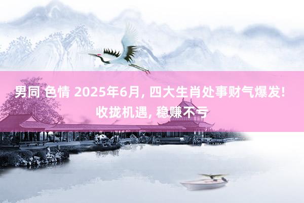 男同 色情 2025年6月， 四大生肖处事财气爆发! 收拢机遇， 稳赚不亏